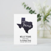 Texas Night Stars Staat Gestaltungsankündigung Ankündigungspostkarte (Stehend Vorderseite)