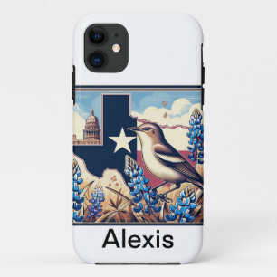 Texas Northern Mockingbird und Bluebonnet Blume Case-Mate iPhone Hülle