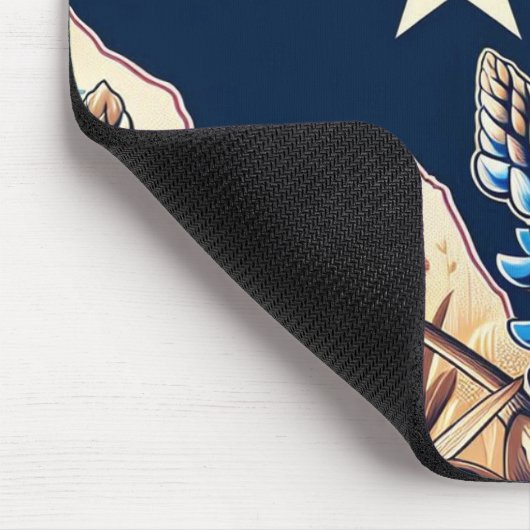 Texas Northern Mockingbird und Bluebonnet Blume Mousepad (Ecke)