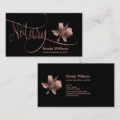 Texas Notary Loan Signing Agent Moderne Rose Gold Visitenkarte (Vorne/Hinten)