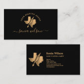 Texas Notary Loan Signing Agent Moderne Typografie Visitenkarte (Vorne/Hinten)