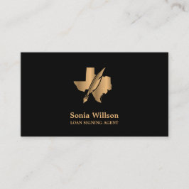 Texas Notary Loan Signing Agent Modernes Blush Pin Visitenkarte