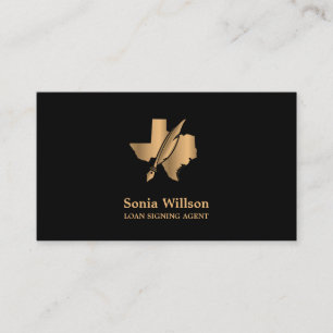Texas Notary Loan Signing Agent Modernes Blush Pin Visitenkarte