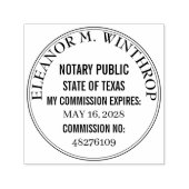Texas Notary Public Round  Permastempel (Design)