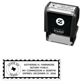 Texas Notary Public Self Inking Kautschuk Briefmar Permastempel