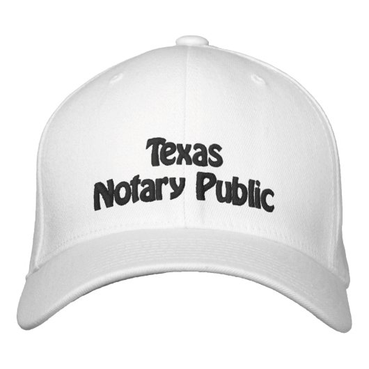 Texas Notary Public Sticked Baseball Cap Bestickte Baseballkappe (Vorderseite)