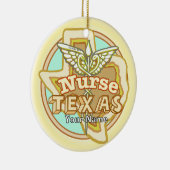 Texas Nurse Caduceus Keramik Ornament (Rechts)