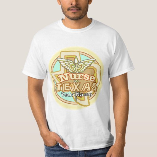 Texas Nurse Caduceus  T-Shirt (Vorderseite)