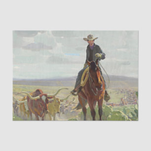 „Texas of Old“ von W Herbert Dunton Seidenpapier