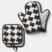 Texas Ofenhandschuh & Topflappen-Set (Vorderseite/Rückseite)