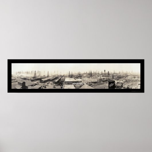 Texas Oil Field & Town Foto 1919 Poster (Vorne)