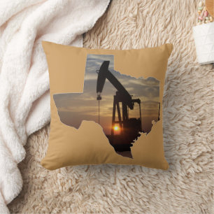 Texas Oil Pump Jack Pillow ANY FARBE Kissen