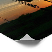 Texas Oil Pumpjack auf Sunset Poster (Ecke)