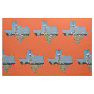 Texas-Öl-Gas-Anlage-Druck-Gewebe 9" Quadrat Stoff