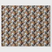 Texas-Öl-Pumpen-Jack am Geschenkpapier (Flach)