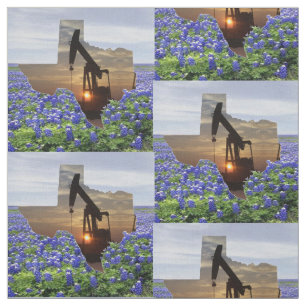 Texas-Öl-Pumpen-Jacksonnenuntergang und Stoff