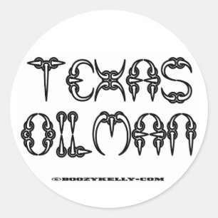 Texas-Ölindustrieller, Ölfeld-Aufkleber Runder Aufkleber