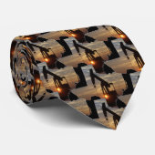 Texas Ölpumpen Jack bei Sonnenuntergang Krawatte (Gerollt)