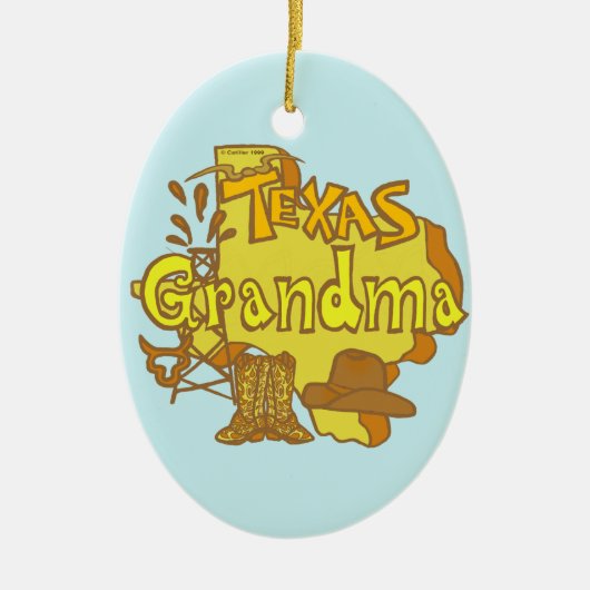 Texas-Oma-Ornament Keramik Ornament (Vorne)