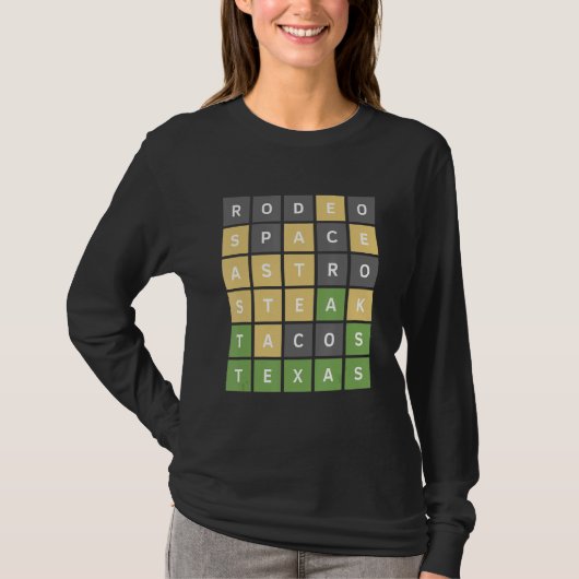 Texas Online Word Game T-Shirt (Vorderseite)