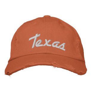 Texas Orange im Vintage-Stil abgenutzt Bestickte Baseballkappe