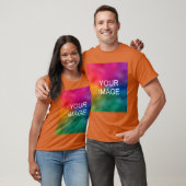 Texas Orange Vorlage Benutzerdefiniertes Hinzufüge T-Shirt (Unisex)