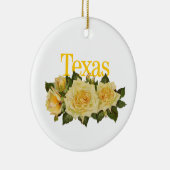 Texas-Ornament mit gelben Rosen individuell anpass Keramik Ornament (Rechts)