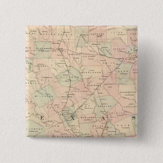 Texas, östlicher Teil Button (Vorderseite)
