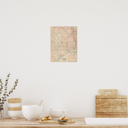 Texas, östlicher Teil Poster (Küche)