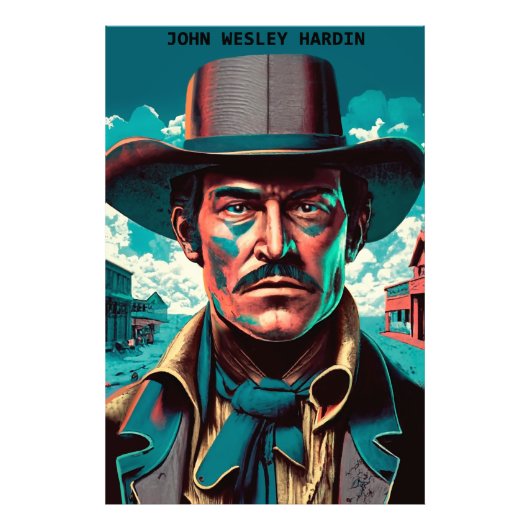 Texas Outlaw John Wesley Hardin Fotodruck (Vorne)