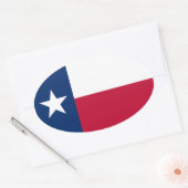 Texas Oval Flag Aufkleber (Umschlag)