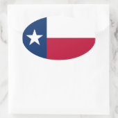 Texas Oval Flag Aufkleber (Tasche)