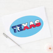 Texas Ovaler Aufkleber (Umschlag)