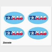 Texas Ovaler Aufkleber (Blatt)