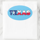 Texas Ovaler Aufkleber (Tasche)
