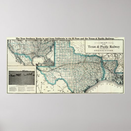 Texas Pacific Railway Poster (Vorne)