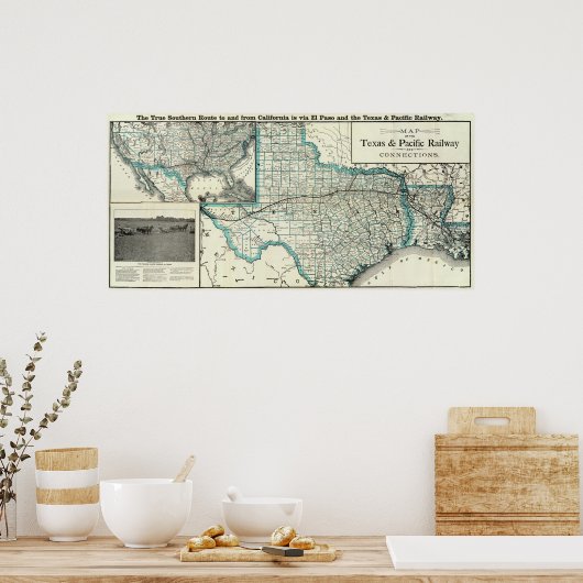 Texas Pacific Railway Poster (Küche)