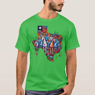 Texas Painting Cowboy Squad T-Shirt