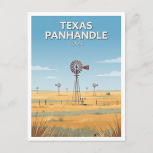 Texas Panhandle Windmühlen Amarillo Reise Souvenir Postkarte