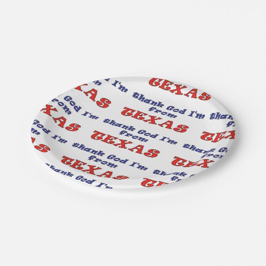 TEXAS PAPPTELLER (Schrägansicht)