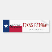 TEXAS-PATRIOT!! AUTOAUFKLEBER (Vorne)