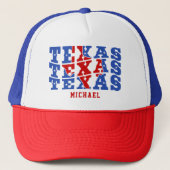 Texas Patriotic Staat Liebe USA Individuelle Name Truckerkappe (Vorderseite)