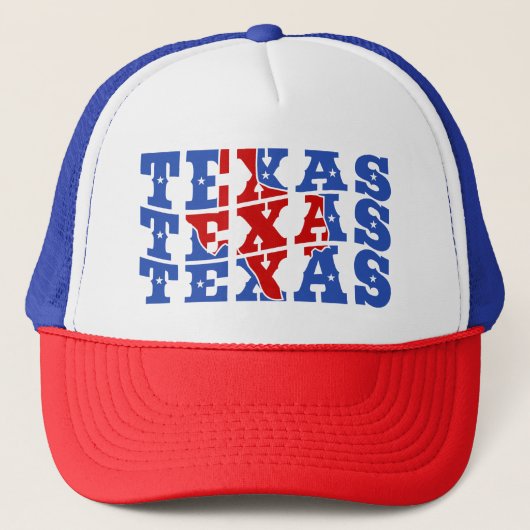 Texas Patriotic Staat Liebe USA Trucker Hat Truckerkappe (Vorderseite)