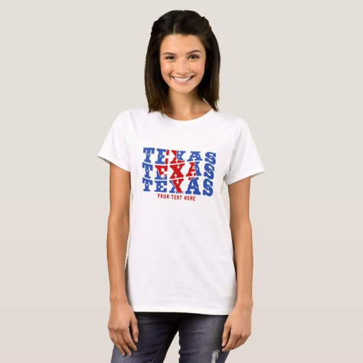 Texas Patriotic State Love USA T-Shirt (Vorne ganz)