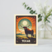 Texas | Patriotischer Geist Vintag Postkarte (Stehend Vorderseite)