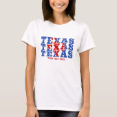 Texas Patriotischer Staatsliebe USA T-Shirt (Vorderseite)