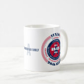 Texas-Patriotismus-Kreis-Monogramm-Tasse Kaffeetasse (VorderseiteRechts)
