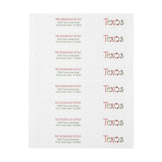 Texas Patterned Letters and Poinsettia Wreath (Bogen)