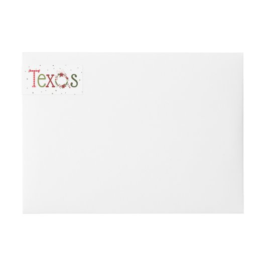 Texas Patterned Letters and Poinsettia Wreath (Vorderseite)