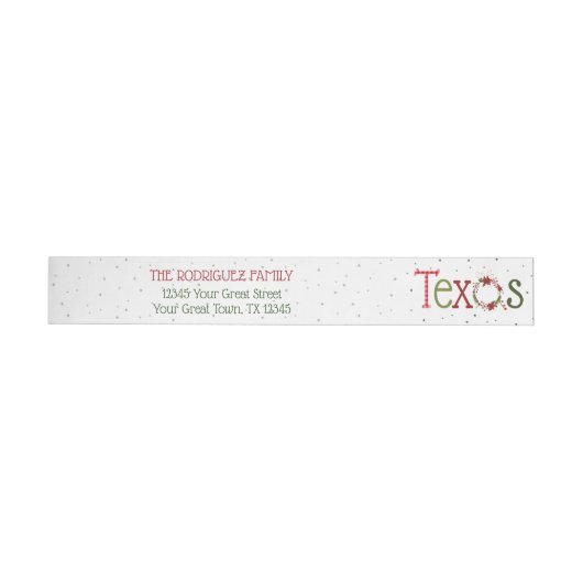Texas Patterned Letters and Poinsettia Wreath (Person)